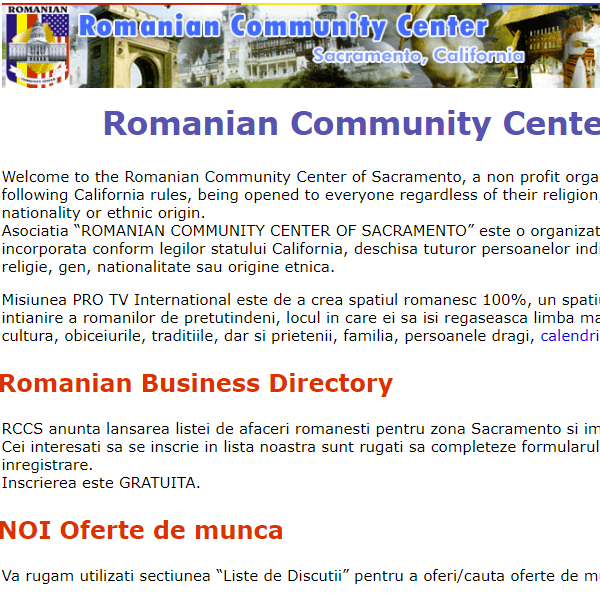 Romanian Community Center - Romanian organization in Carmichael CA